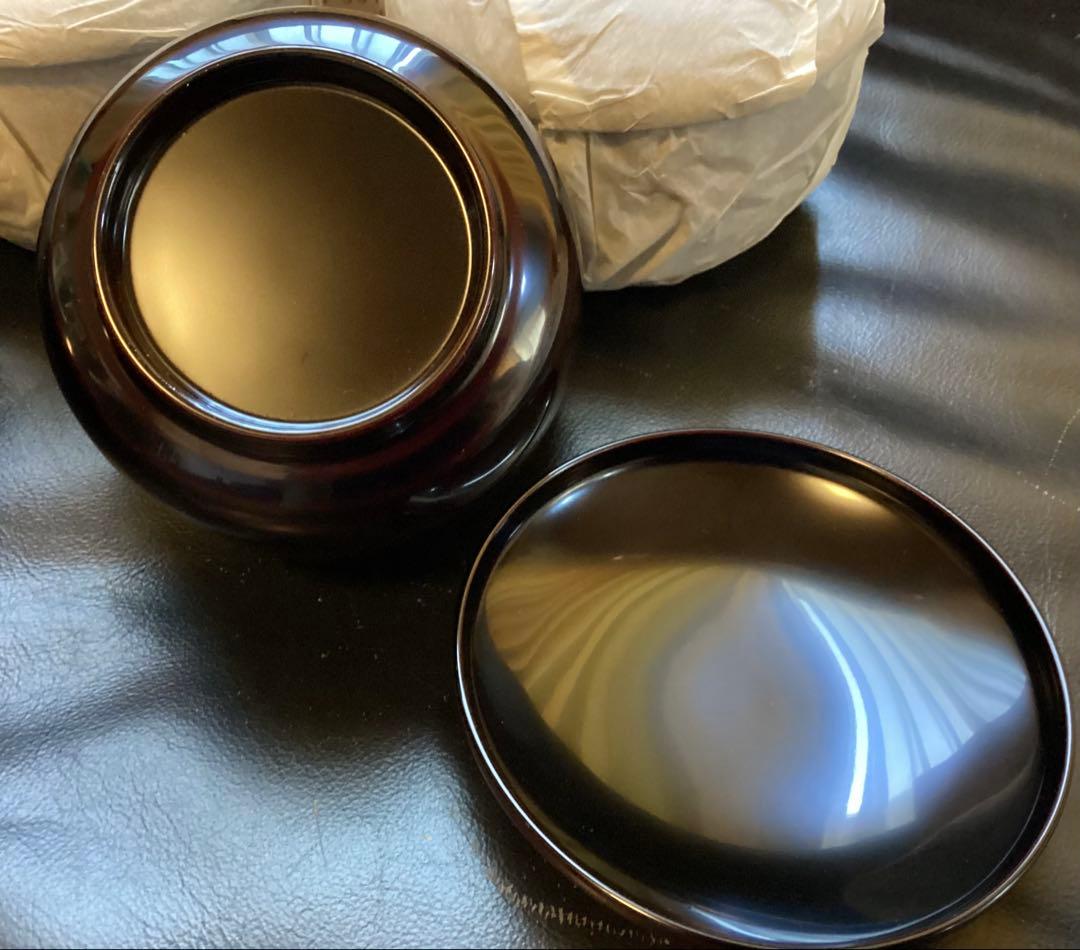 越前塗　越前漆器　森下雄治作　美しい溜塗り　お好み椀　飯椀５客　未使用