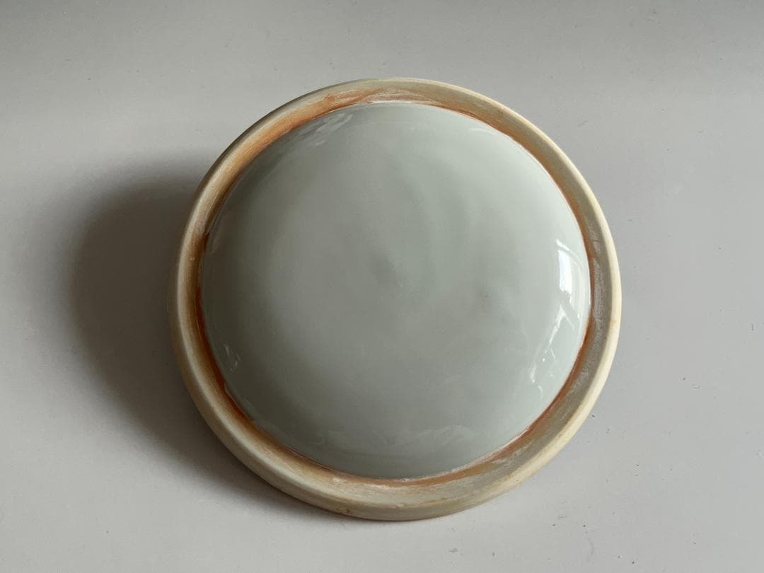 膳所焼　染付　近江八景の繪　芋頭水指　久田宗也　尋牛斎書付　茶道具　表千家