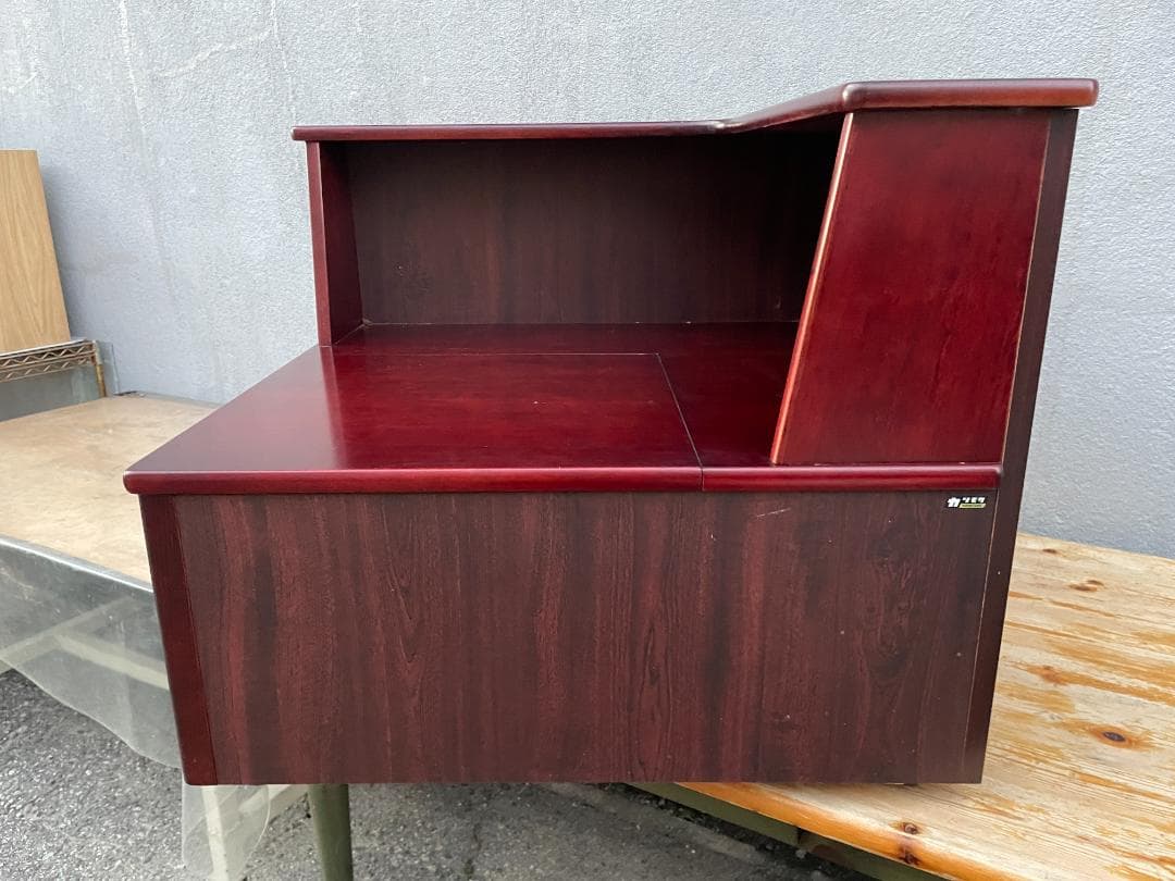 パソコンPC 様 カリモク サイドテーブル L字型 ソファテーブル 収納付