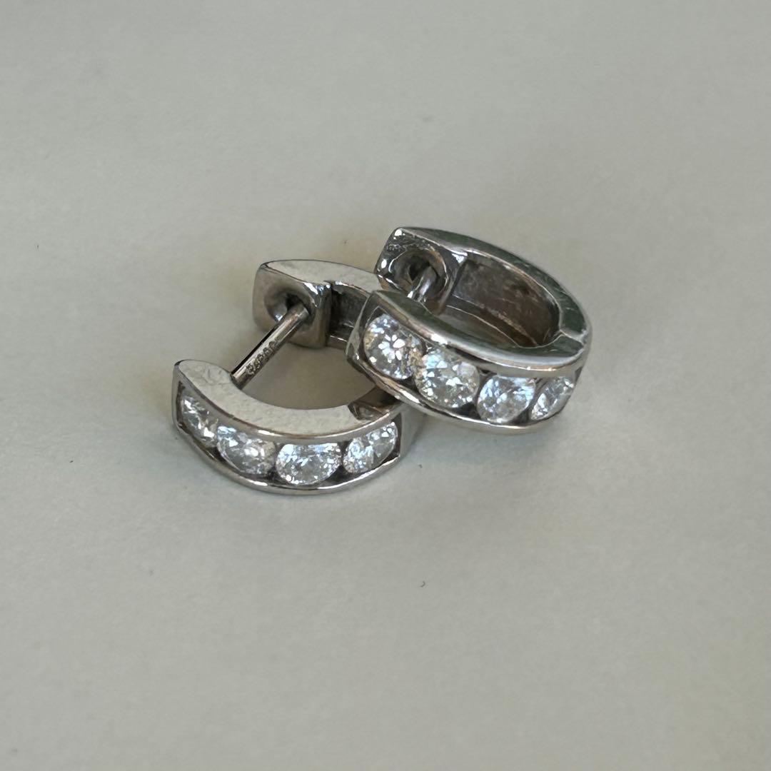 る*ー様 pt900 プラチナ　ダイヤモンド　フープピアス　計0.56ct
