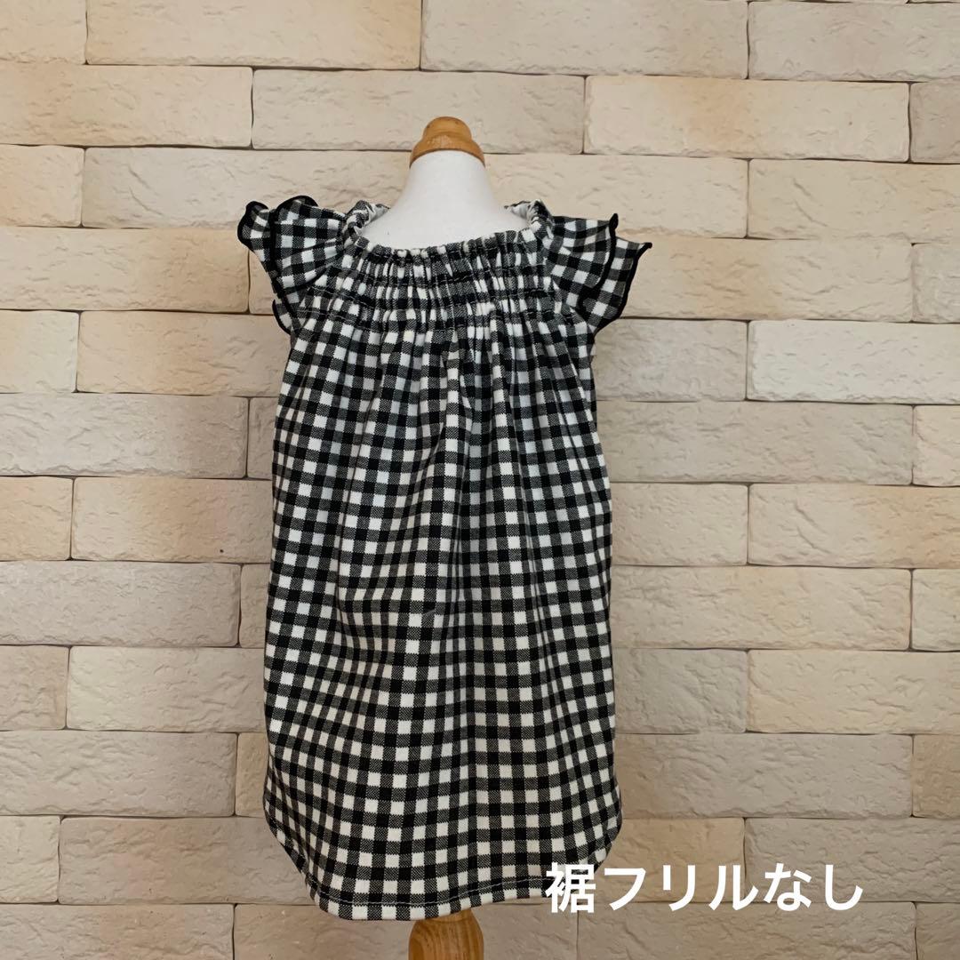 ギャザースモック　犬服　ハンドメイド