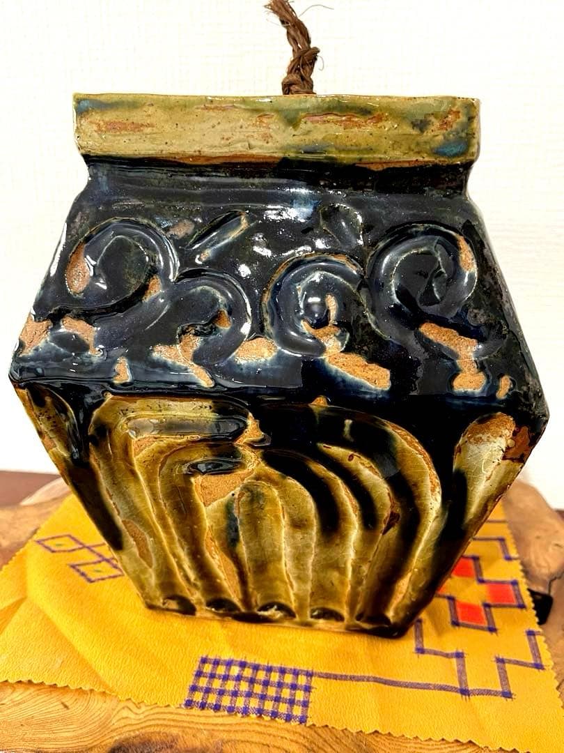 【仁王窯】壺屋焼 やちむん タラフー 大型タラフー 蓋物 蓋壺 甕
