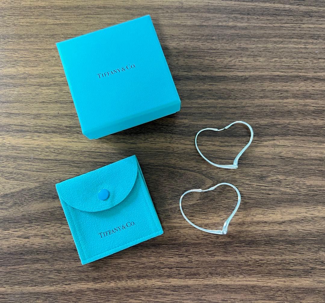 TIFFANY&Coオープンハートフープピアス