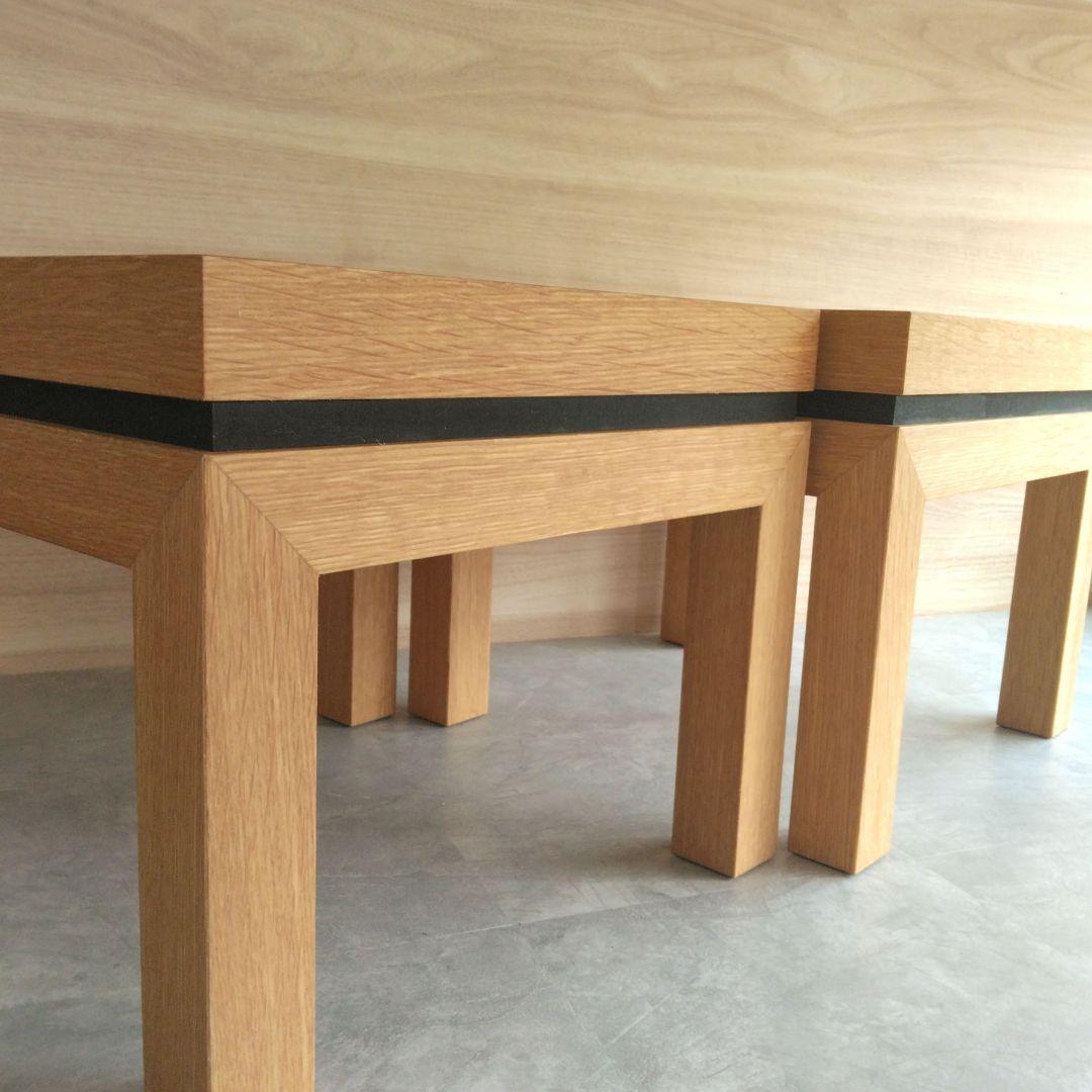 木製スピーカースタンド 一対　楢材