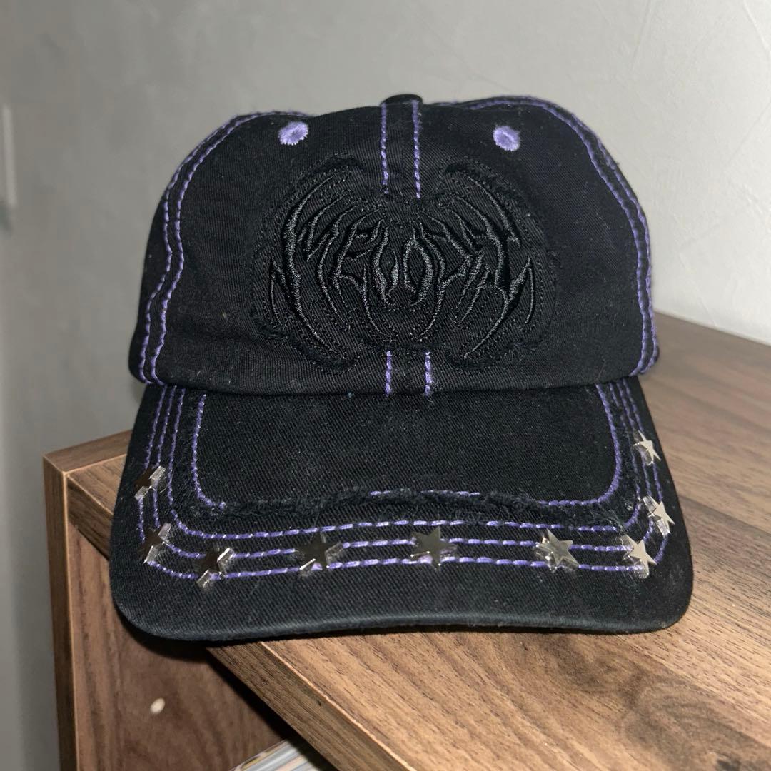 ec melodi キャップ　黒紫