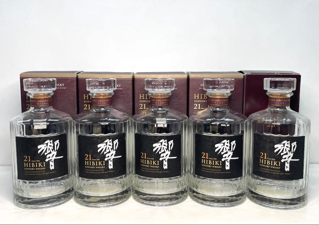 サントリー響21年 空瓶5本セット（ギフトケース入り）