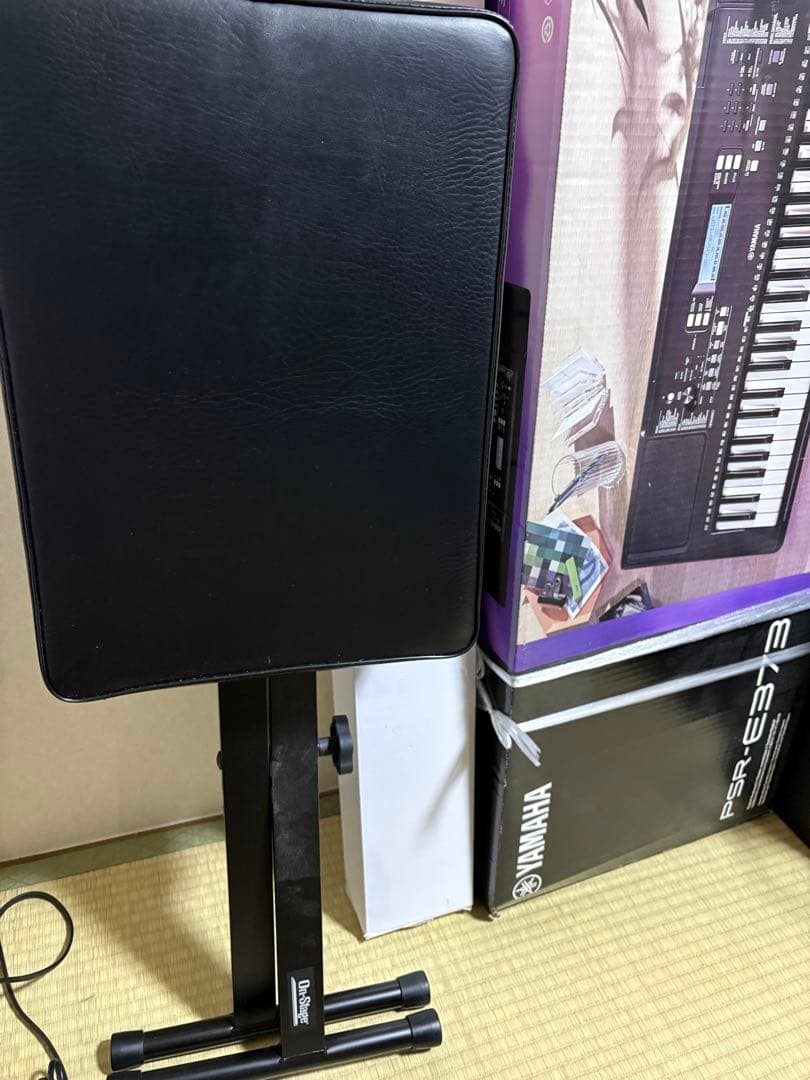 Yamaha PSR-E373 61鍵キーボード(ペダル、スタンド、イス付き)
