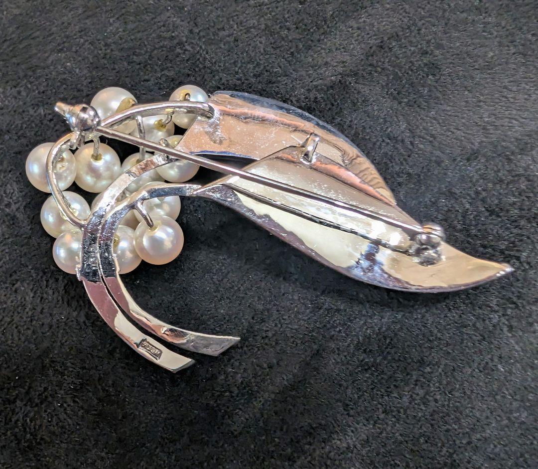 WG K14 真珠のブローチ