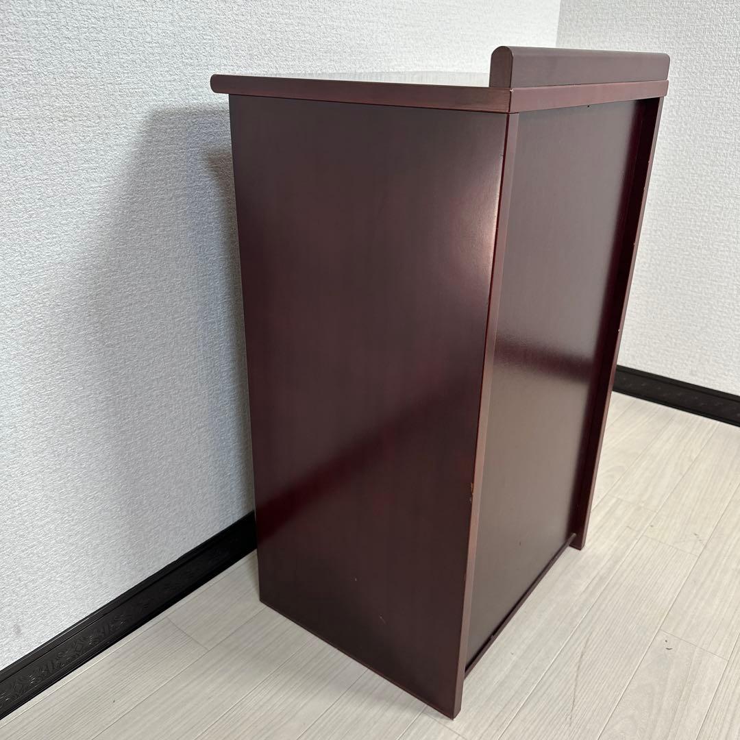 カリモク ガラス キャビネット サイドボード 電話台 花台 飾り棚 ※i4※