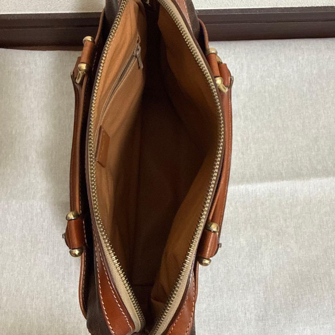 CELINE ブラウン レザー トートバッグ