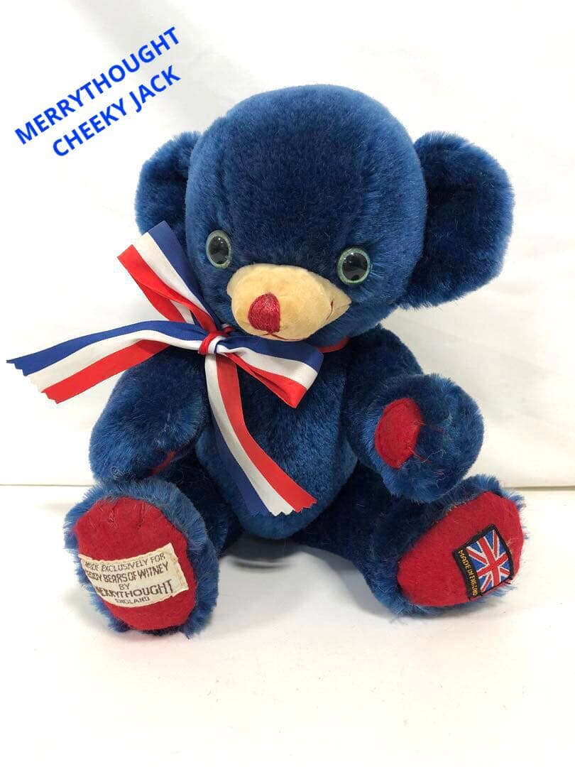 メリーソート社　チーキージャック　ブルー テディベア　ぬいぐるみ