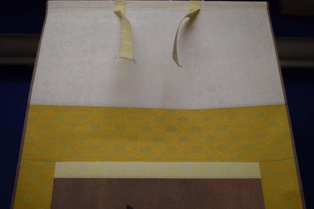 複製/中国画の巨匠/斎白石/斉白石/バッタに鶏図/工芸/布袋屋掛軸HI-50