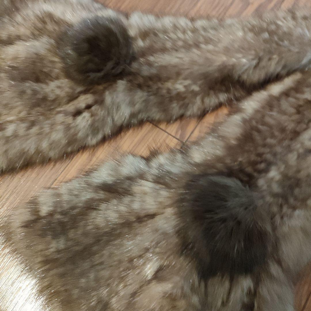 34 超美品　ファーマフラー　セーブルファー　ボンボン