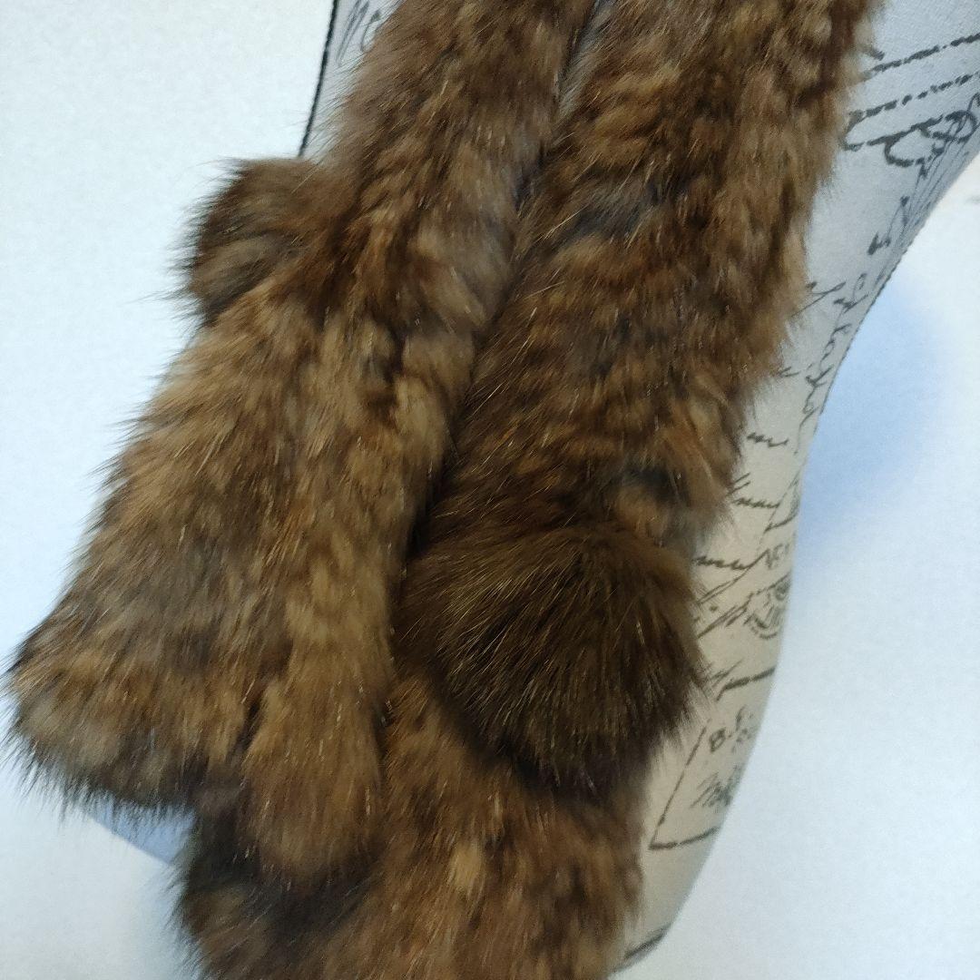 34 超美品　ファーマフラー　セーブルファー　ボンボン