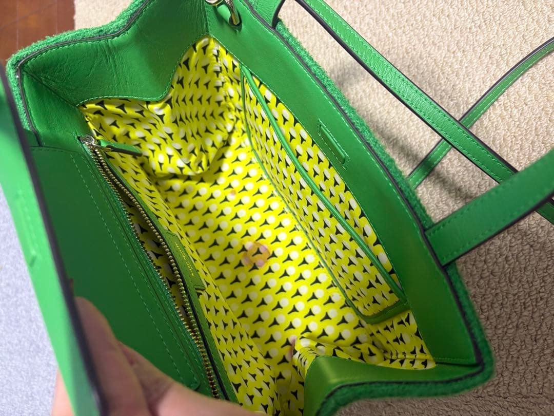 kate spade ゴルフモチーフ ハンドバッグ グリーン