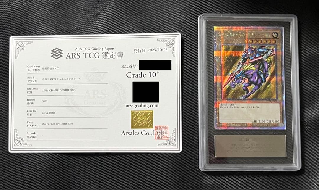 遊戯王　暗黒騎士ガイア　25thシークレットレア ARS10＋　5つ目