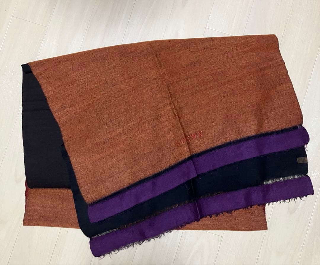 LOEWE 大判ウールストール マフラー　ウール100%