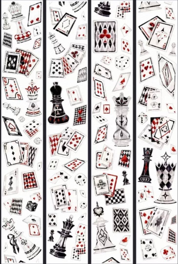 PET Checkmate ダイカット加工 4.5cm×5m　トランプ