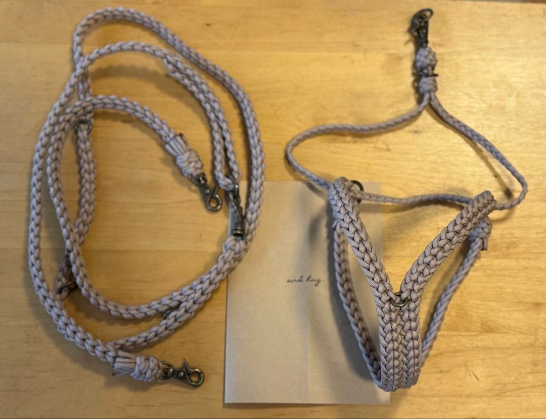 限定色ピンクベージュ✳︎ and hug.✳︎犬ハーネス＆多機能リード