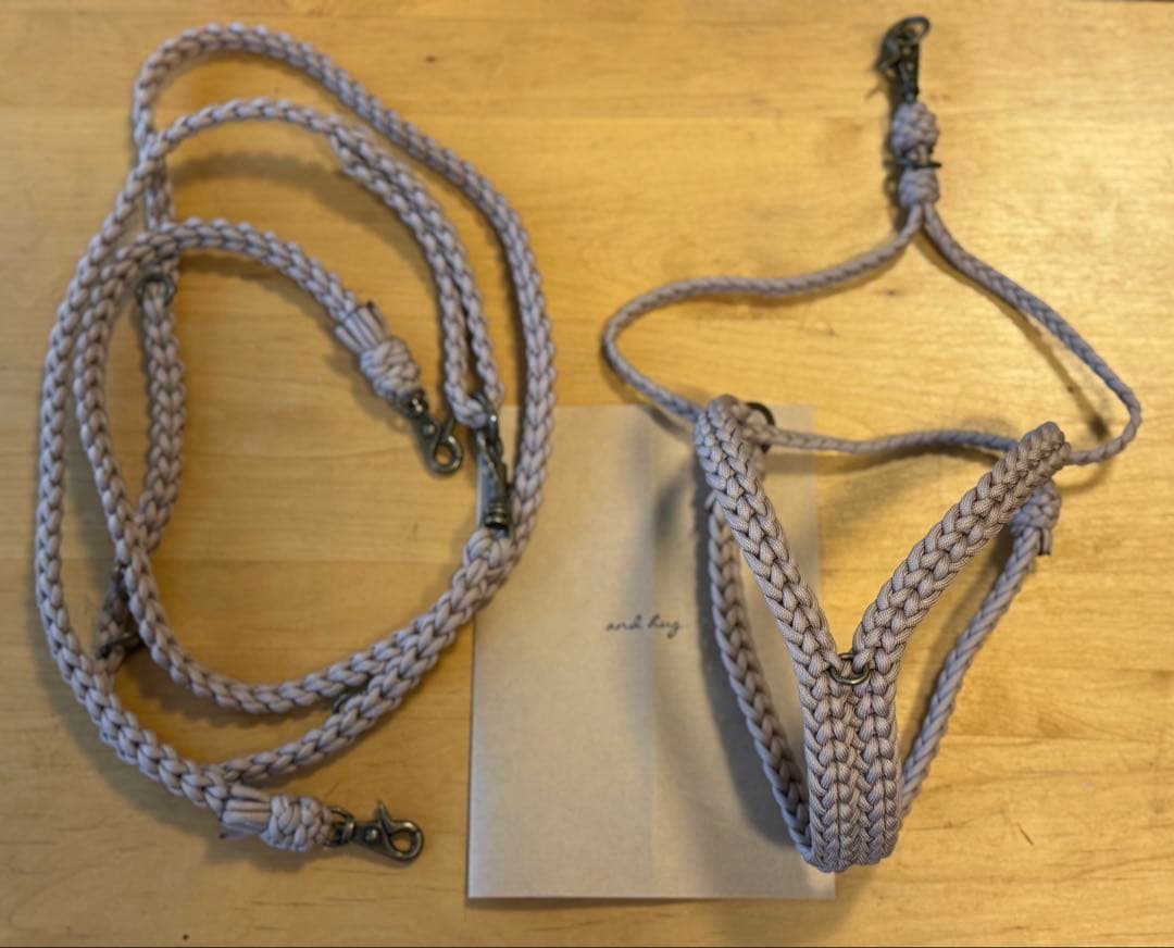 限定色ピンクベージュ✳︎ and hug.✳︎犬ハーネス＆多機能リード