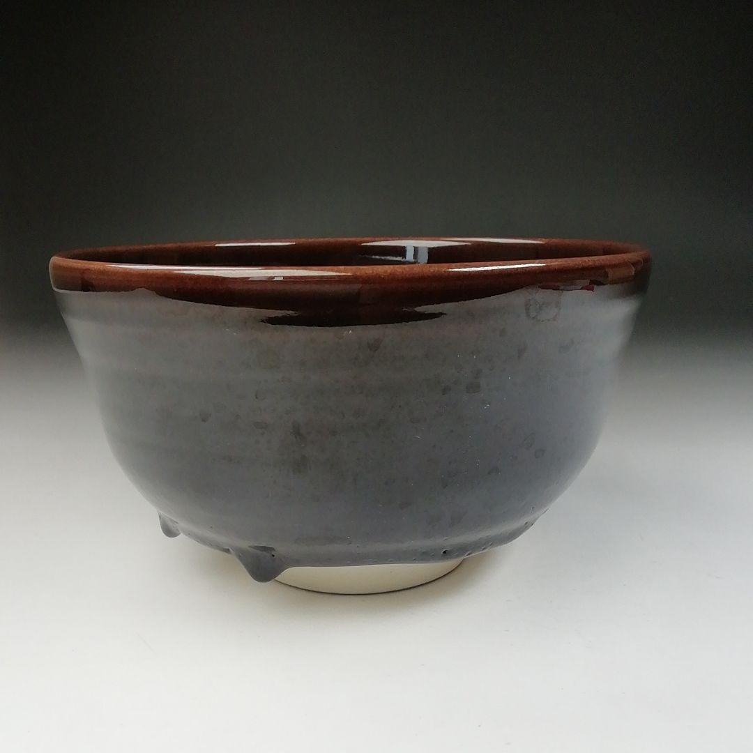 Ｔ４７８　茶碗　『九谷焼』『深厚釉　茶碗』『三代為吉 造』　共箱　抹茶碗　茶道具