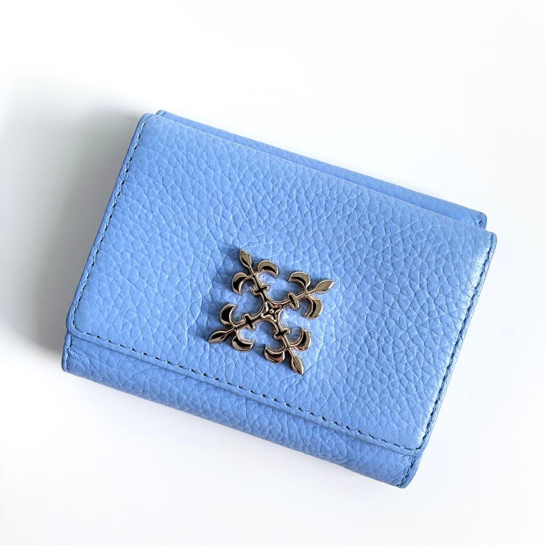 【美品】ラシット モノグラムプレート 三つ折りウォレット　ミニ財布 スモール