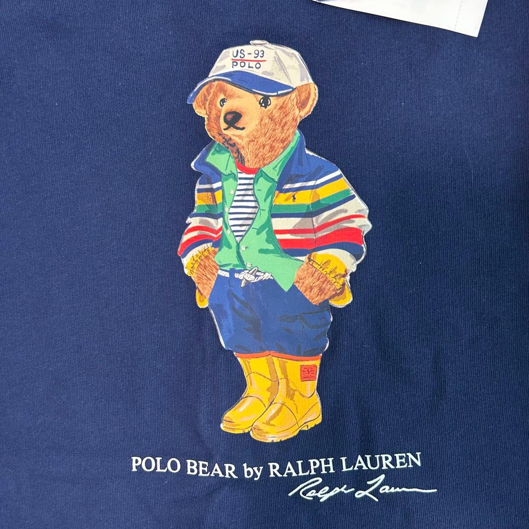 ラルフローレン ポロベア フリーススウェット ネイビー 140