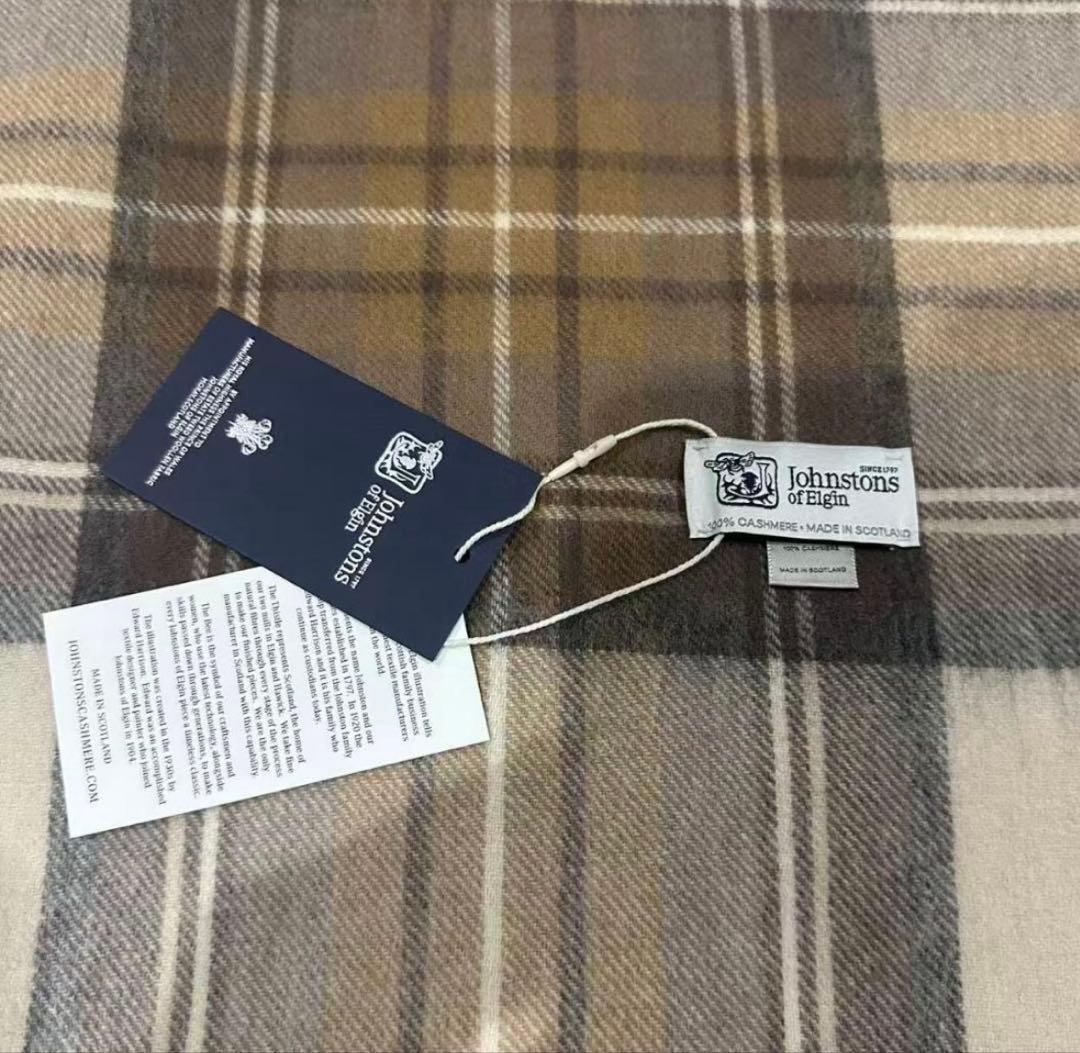 新品未使用 ジョンストンズ 大判ストール スコットランド