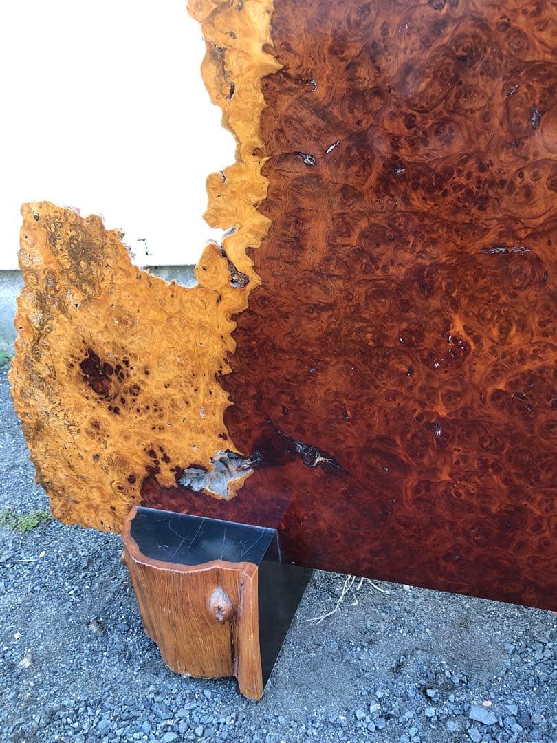 花梨 瘤 玉杢 縮杢 一枚板 衝立 つい立 オブジェ 仕切り 飾り物 葡萄杢