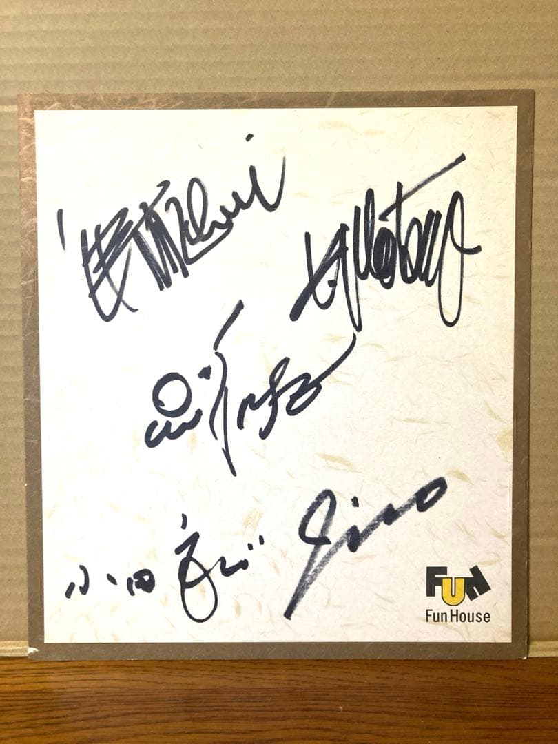 希少 ビンテージ Fun House オフコース サイン色紙 小田和正 当時物