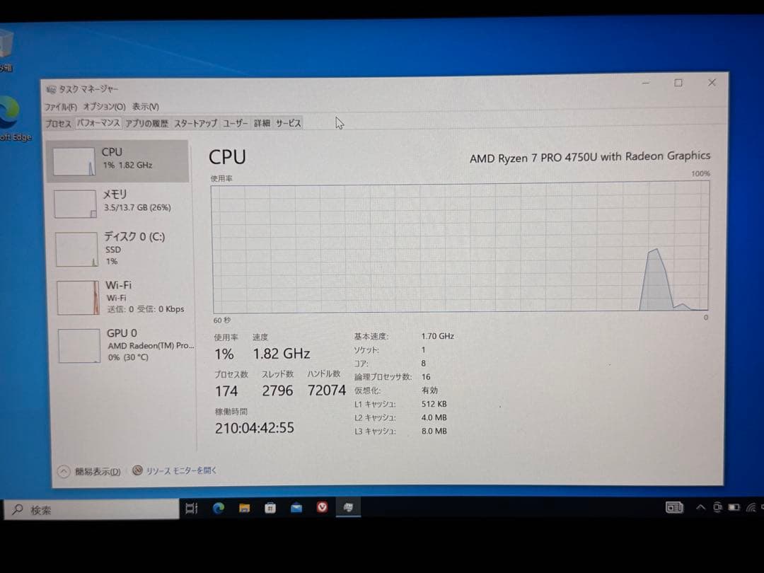 Windowsノート本体 ThinkPad P14s Gen1 16GB/512GB