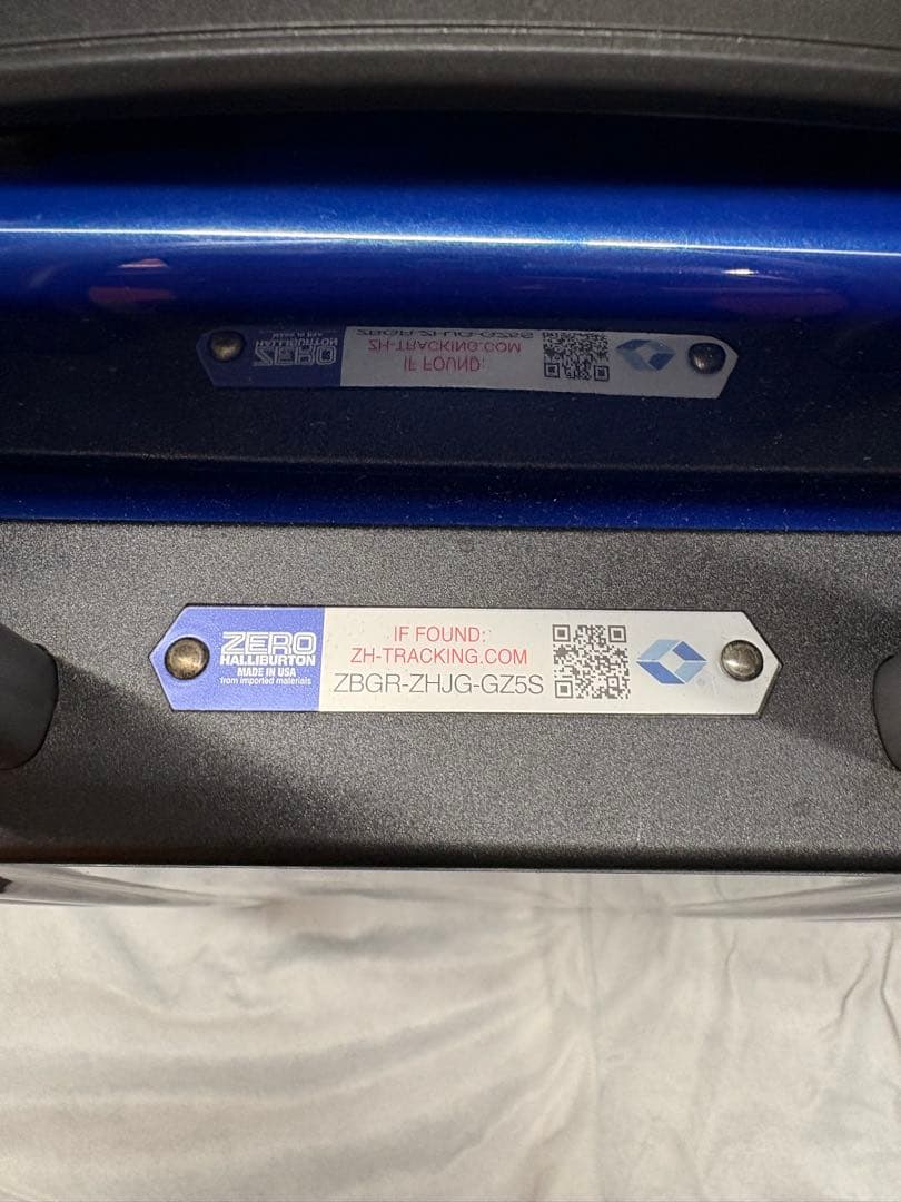 ゼロハリバートン　機内持ち込み可　青　美品