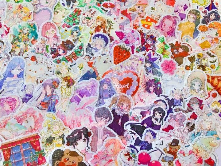 可愛いい❤️❤️人物マステフレークシール( ⸝⸝•ᴗ•⸝⸝ )169