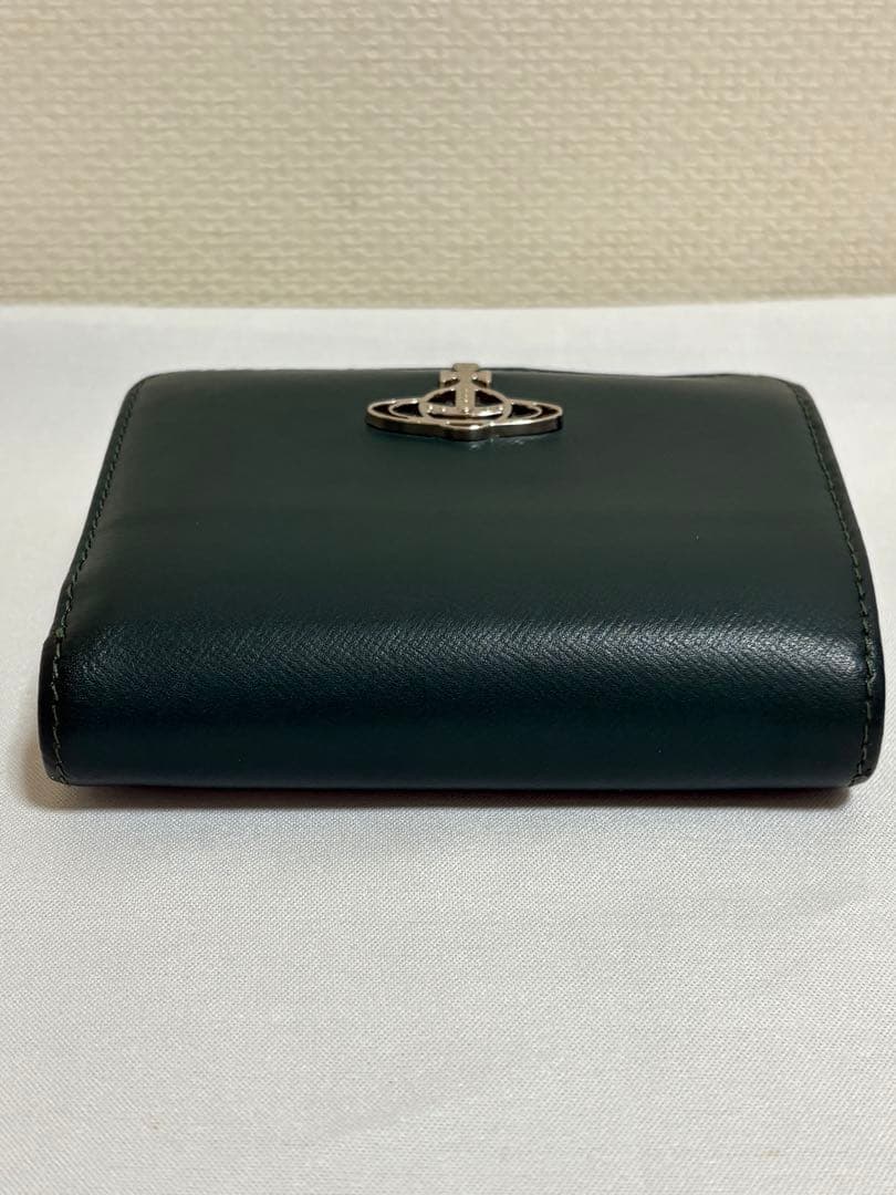 【美品】箱付き　Vivienne Westwood 二つ折り財布 ダークグリーン