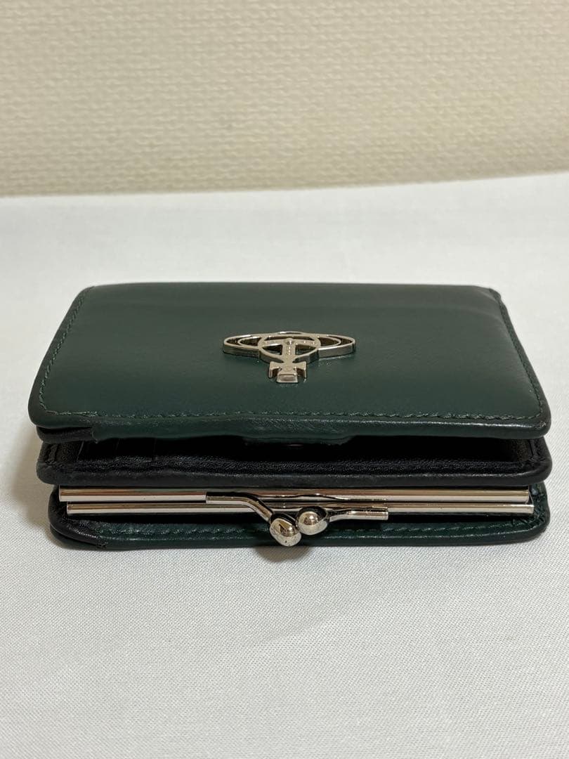 【美品】箱付き　Vivienne Westwood 二つ折り財布 ダークグリーン