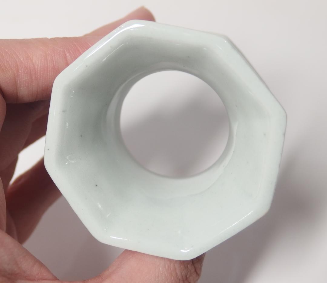 赤絵細描雲龍図蓋置/茶道具/珍品