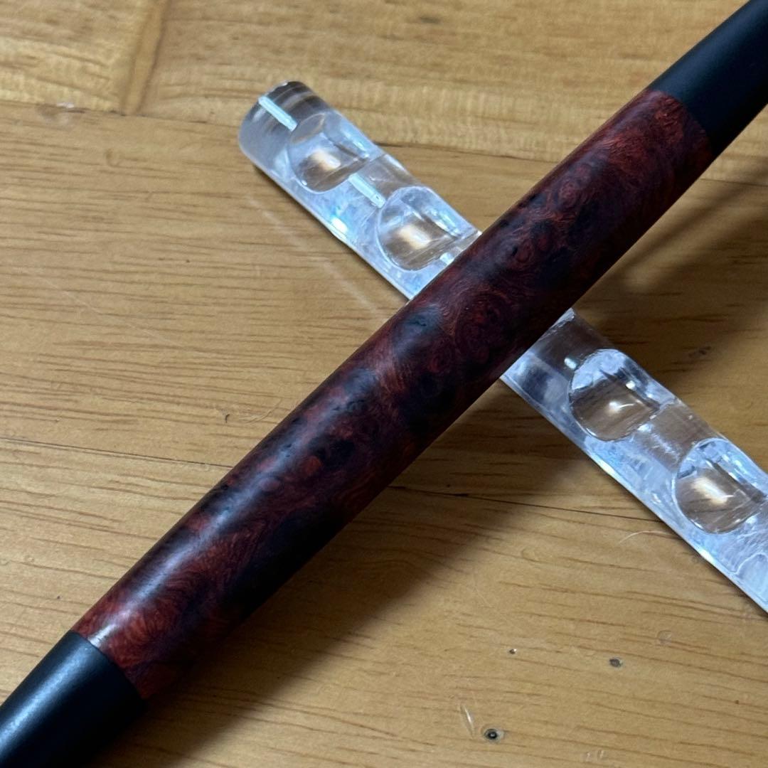 野原工芸 特上花梨瘤 変わり杢 シャーペン 0.5mm ゴールド金具 付属品完備