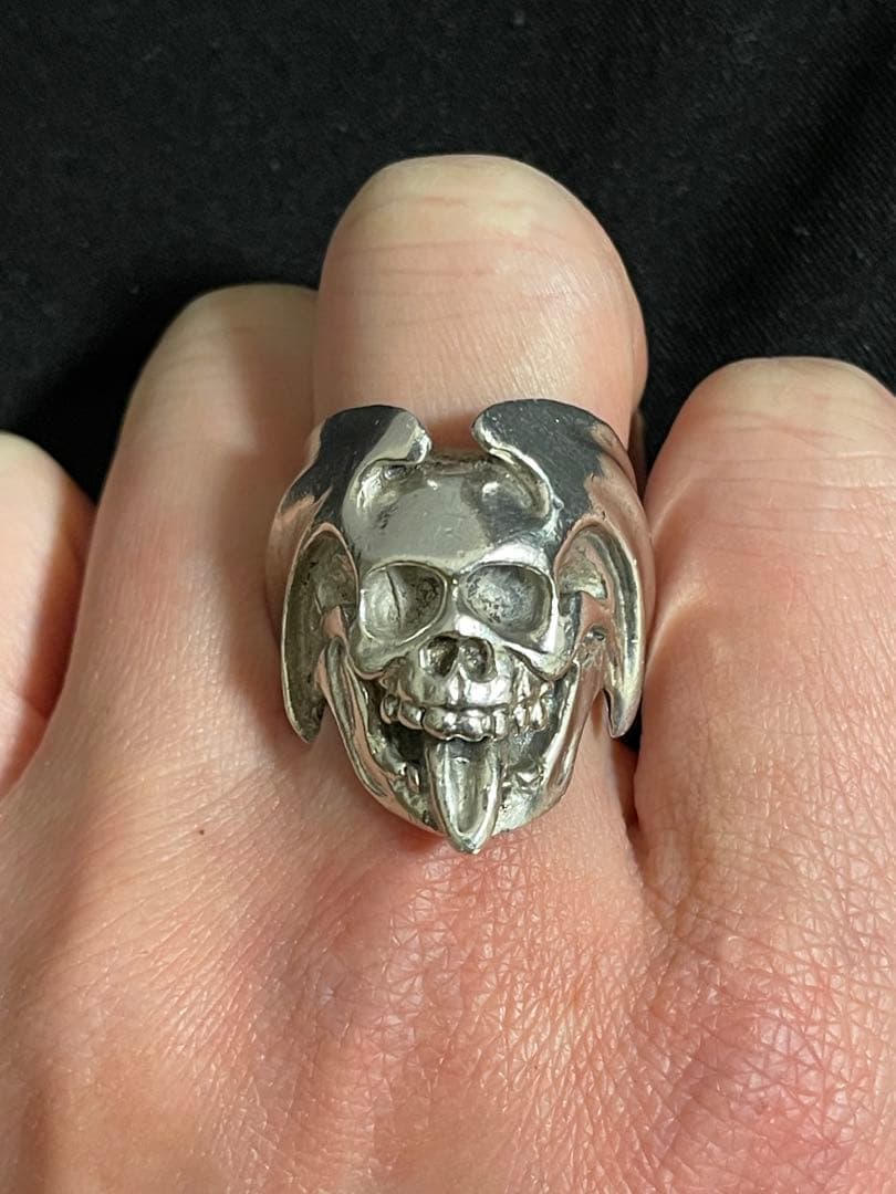 【希少品】スカルデザイン シルバー バイカーリング