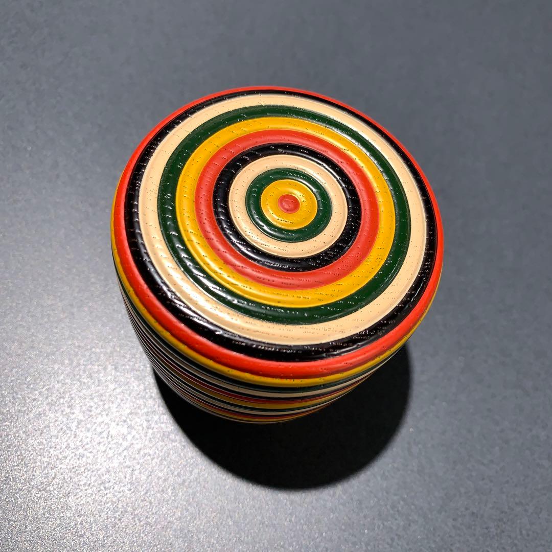 【茶道具】独楽　中棗　堀内宗完書付 花押　R0682　ダP