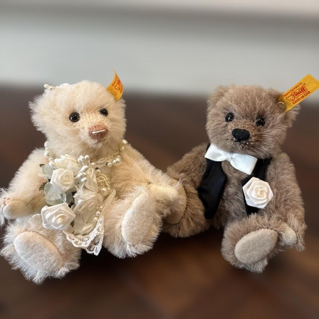シュタイフ　ウェディングスタイル ぬいぐるみ 2体セット