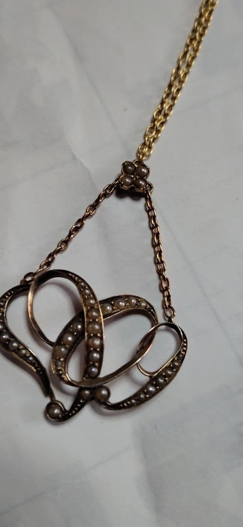 アンティーク、シードパールのネックレス1909年