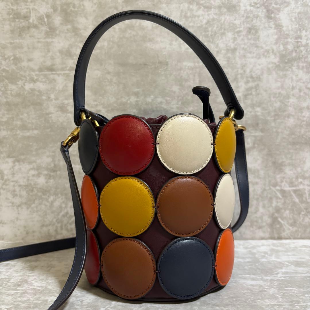 H246 美品✨ケイトスペード　ドッティ　スモール　バケット　2way マルチ