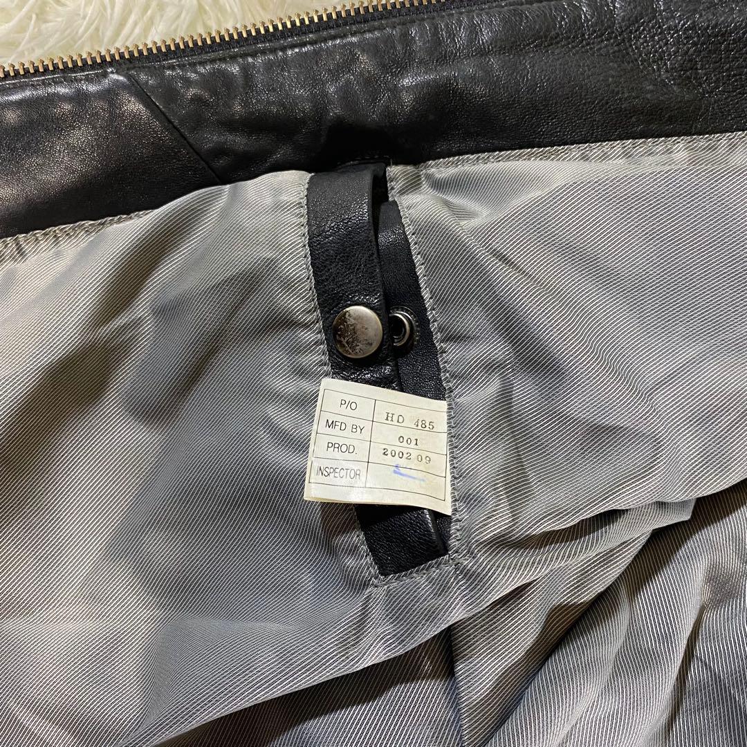 【Harley Davidson】メタル スタッズ鋲 シングル ライダース 牛革