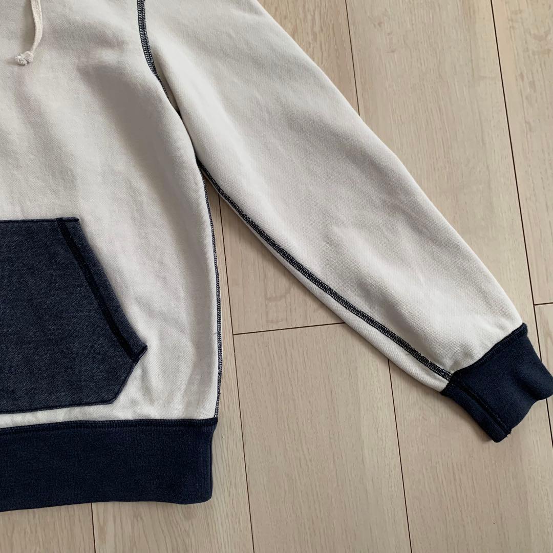 希少　RRL Ralph Lauren 後付けパーカー　2トーン　Ｓ　ステンシル