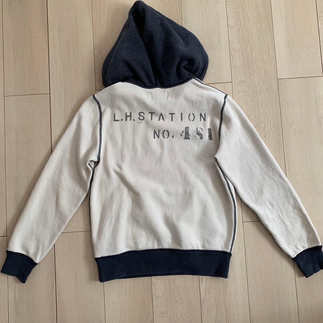 希少　RRL Ralph Lauren 後付けパーカー　2トーン　Ｓ　ステンシル