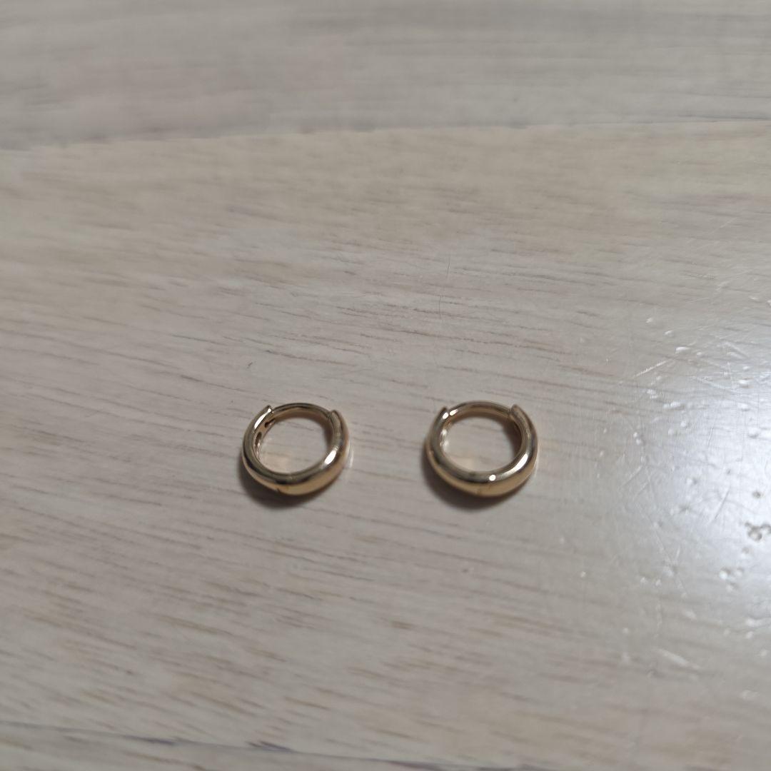 スタージュエリー　クリック　フープピアス　K18　ローズゴールド　2個セット