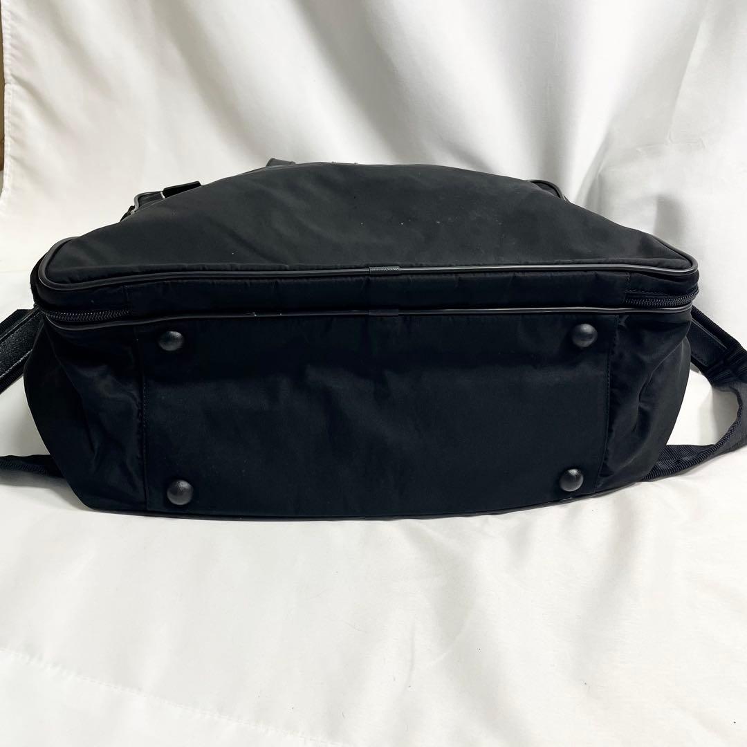 プラダ 2way ボストンバッグ 三角ロゴ ナイロン ブラック 大容量 多機能