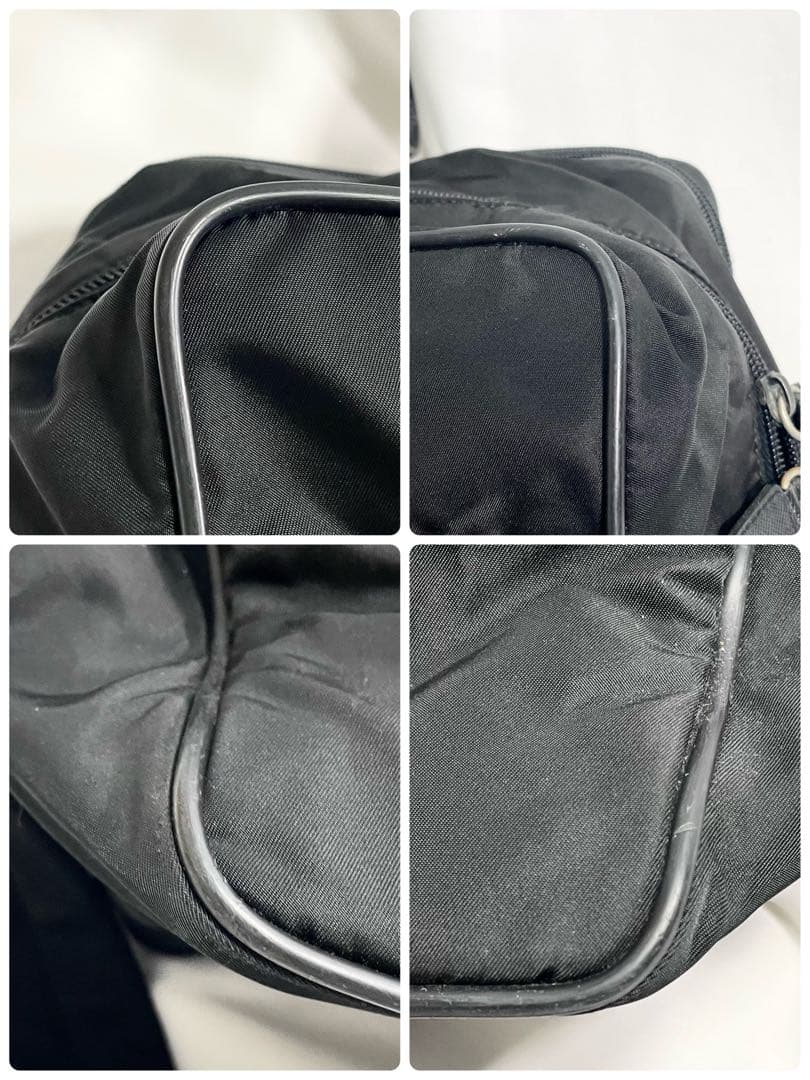 プラダ 2way ボストンバッグ 三角ロゴ ナイロン ブラック 大容量 多機能