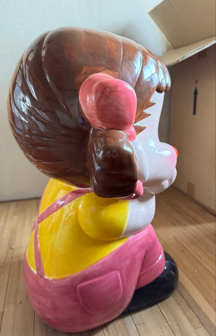 《希少》不二家　ジャンボペコちゃん　置物　陶器製　《非売品》