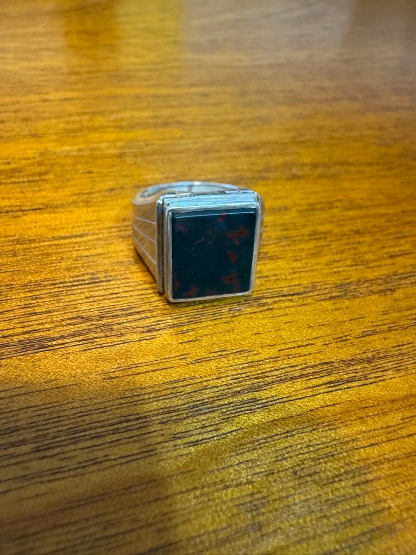 S*r様 ヴィンテージ　ブラッドストーン　シルバーリング